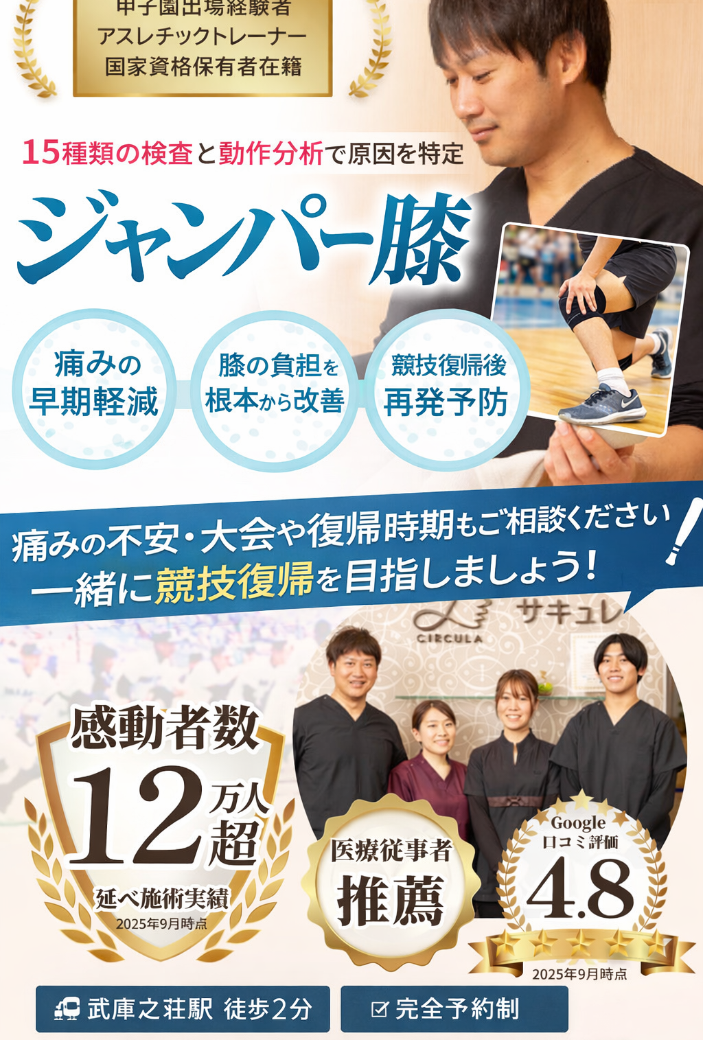 ジャンパー膝 再発しない根本から健康な身体へ